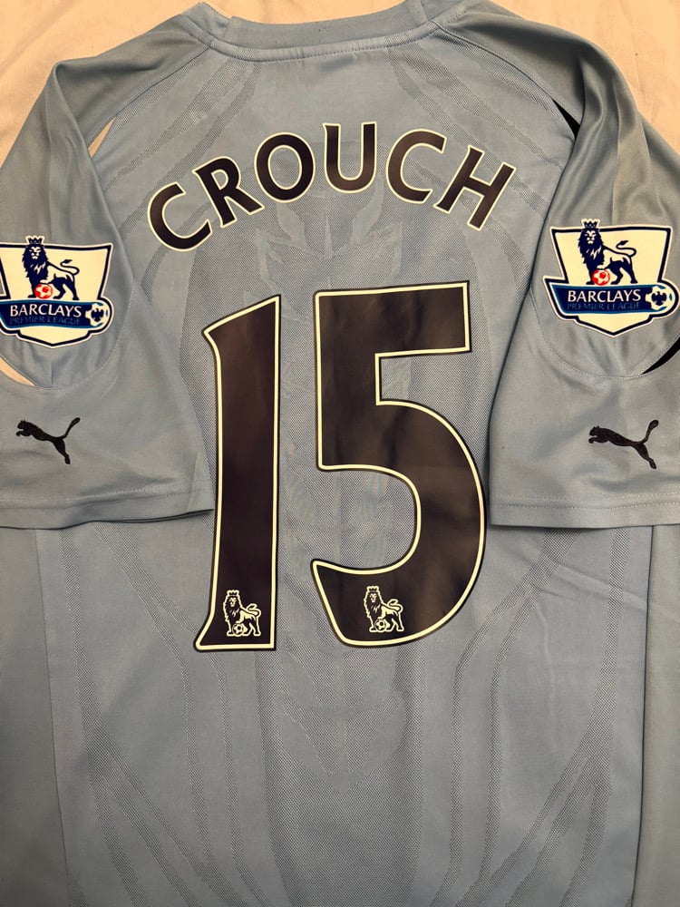 Image of PRE ORDER: Tottenham Hotspur “CROUCH 15” 2010/11 Away Shirt + PL patches (XL)