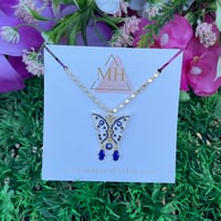Image 2 of Butterfly Evil eye protection necklace