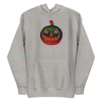 Image 20 of Long Sleeve Hoodie (Adult M/F) - Jack O Lantern Retro Orange Glow