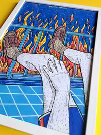 Image 2 of 'BURN' original illustration (A4, frame incl.)