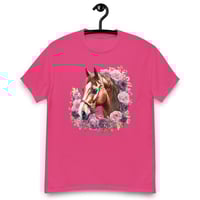 Image 1 of Unisex classic tee, Floral Majesty Horse Equestrian Tee