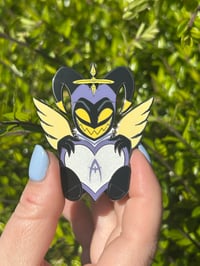 Image 2 of Hazbin Hotel - Adam heart Enamel Pin badge