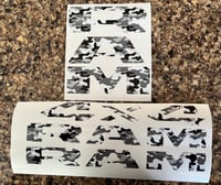 Image 12 of Gloss Black, White & Grey Camo Vinyl Overlays