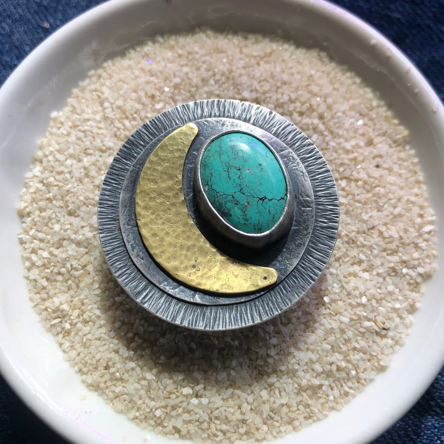 Image of Quarter Moon Ring #2