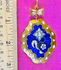 Image 10 of COBALT BLUE ENAMEL PENDANT