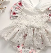 Image 2 of Newborn girls body-dress Ava | floral