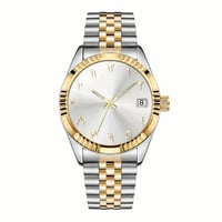 Image 1 of MENS GOLD/SILVER DELUXE STAINLESS STEEL WATCH