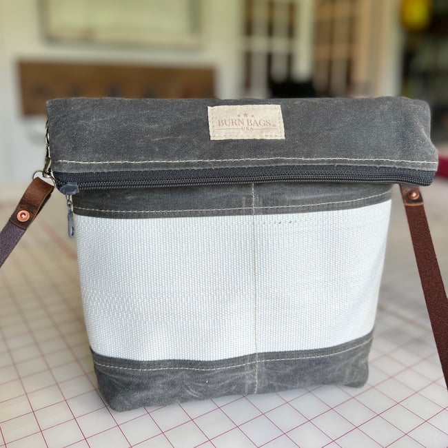 Charcoal Gray Messenger Burn Bag