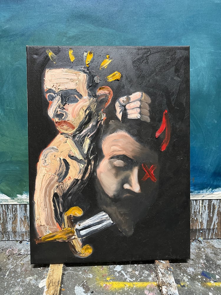 Image of “EVERYBODY IS DAVID AND GOLIATH V2” painting