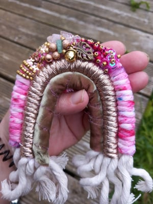 Mini macrame beaded rainbow 8