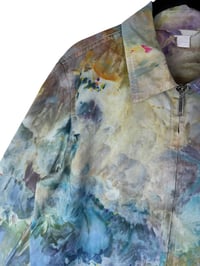 Image 8 of ♻️ UPCYCLED M/L Ladies 100% Cotton Vintage J Crew Jacket in Muted Ice Dye