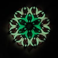 Image 3 of Glow-in-the-Dark Neon Christmas Mandala Ornament