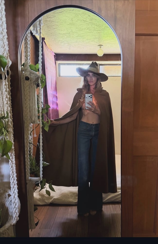 early 1970s Halston cashmere hooded cape coat