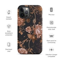 Image 17 of Dark Rose Gold Butterfly Design Goth Inspired Tough Case for iPhone®