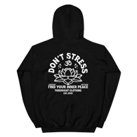 Image 2 of Don't Stress White Print Hoodie 