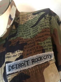 Image 3 of Upcycled “KISS” studded vintage army jacket 