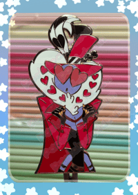 Hazbin Hotel - Valentino OwO face Enamel Pin badge