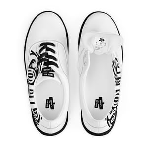 Image of Black Solid Printed Shoes