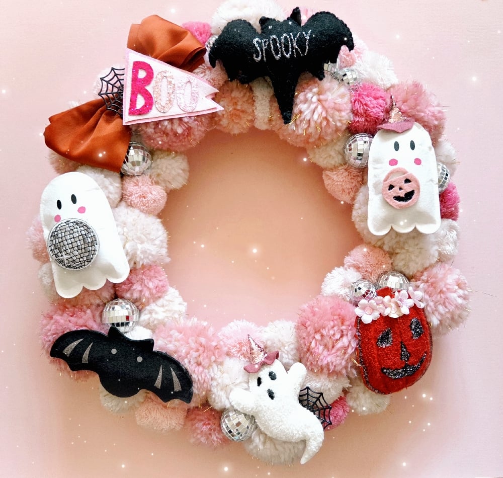 Image of Saturday Night Fright Halloween Wreath.