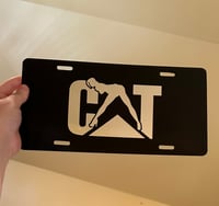 CAT Black and Chrome Licenses Plate