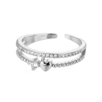 Image 1 of Dainty Layered Heart Ring
