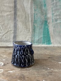 Image 3 of Small vase - blue infinity 