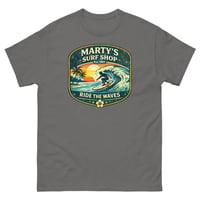 Image 4 of Marty's Surf Shop Ride the Waves Unisex T-Shirt Vintage Surf Graphic Tee
