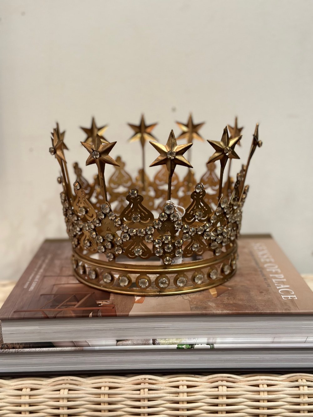 Image of Gold Metal Crown with Diamantes, Large 