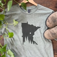 Image 2 of Minnesota Tree and Moon Tee