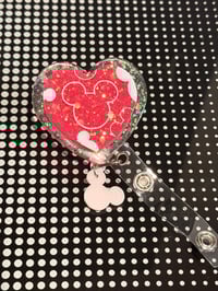 Image 1 of Mickey heart badge reel 
