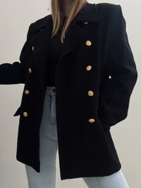 Image 1 of Vintage wool black jacket // L