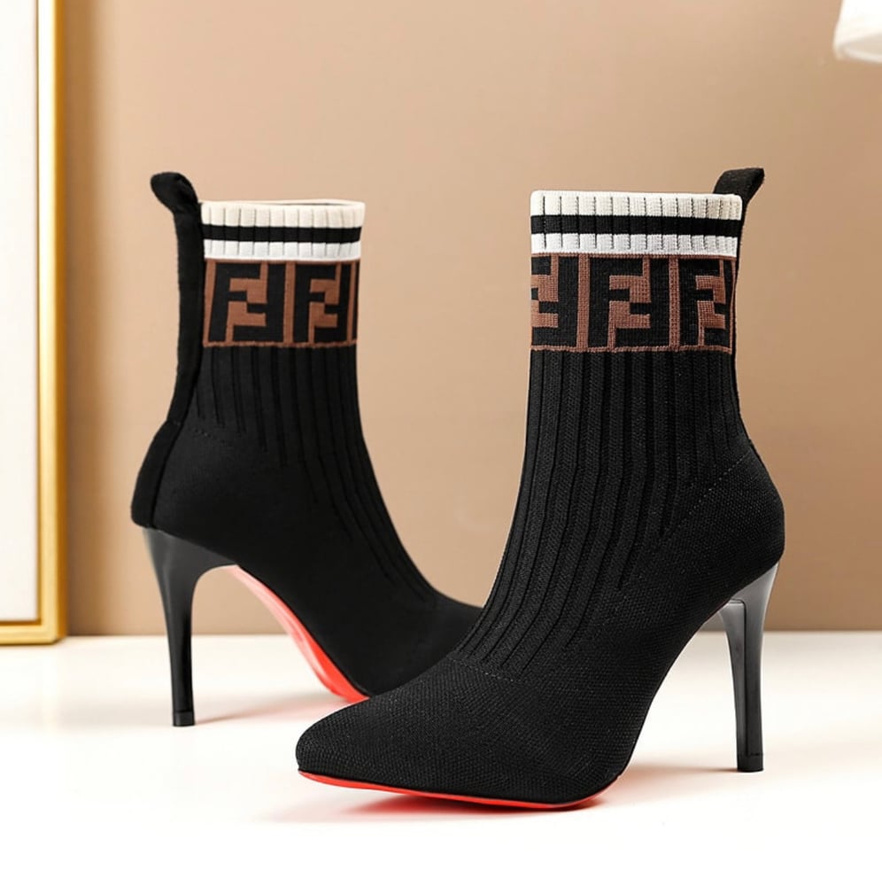 Image of Color-Block High Heel Boot