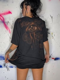 Image 4 of “CAT WOMEN” CUSTOM BLEACH PAINTED T-SHIRT XL