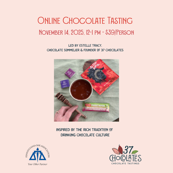 Image of Online Chocolate Tasting - PRIVATE EVENT FOR PA BAR ASSOCIATION