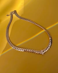 Image 1 of THICK CURB FLAT CHOKER WITH CZ BAR 