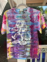 Image 1 of SMALL Godzilla Be Gay Do Crime Tie Dye Shirt 