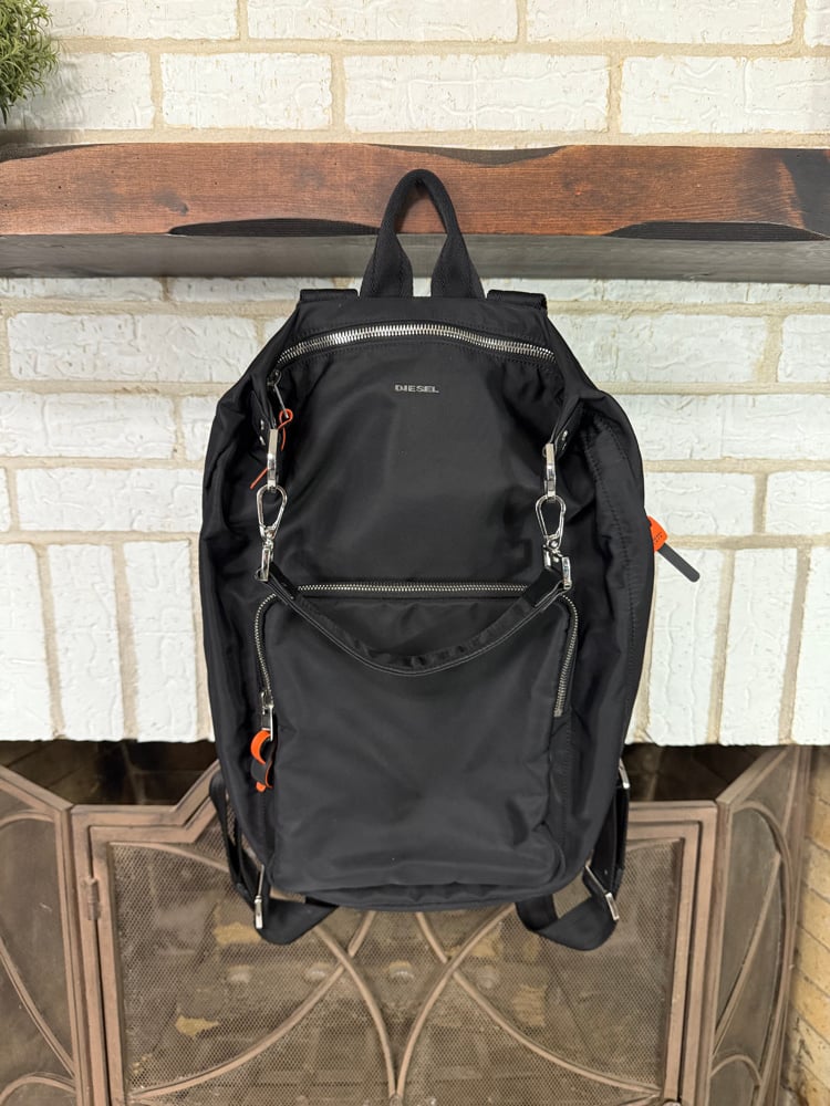Image of Diesel Top-Strap Nylon Backpack