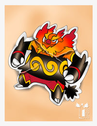 “Emboar Sticker” print