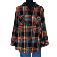 Image 2 of Natural Life Multi Color Denver Plaid Cotton Flannel - Size Small