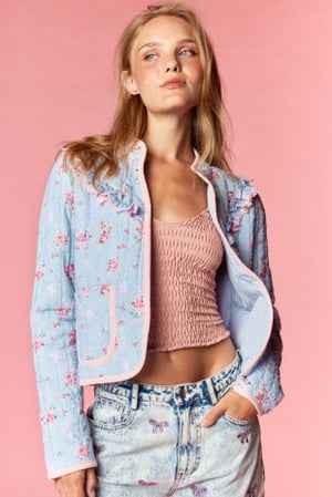 Image of Brynlee Floral Quilted Jacket 