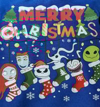 Image 3 of Nightmare before Christmas Apron (blue)