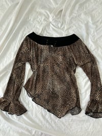 Image 5 of 2000s Cheetah print top // L