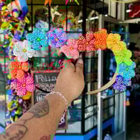 Image 4 of Hand Stoned Flower Halo Headand