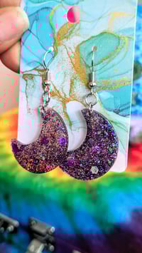Image 2 of Magic Moon Dangles in Purple Haze 