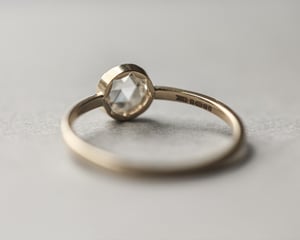 Image of *made to order* 18ct yellow gold 5.35mm rose-cut diamond solitaire ring (LON205)