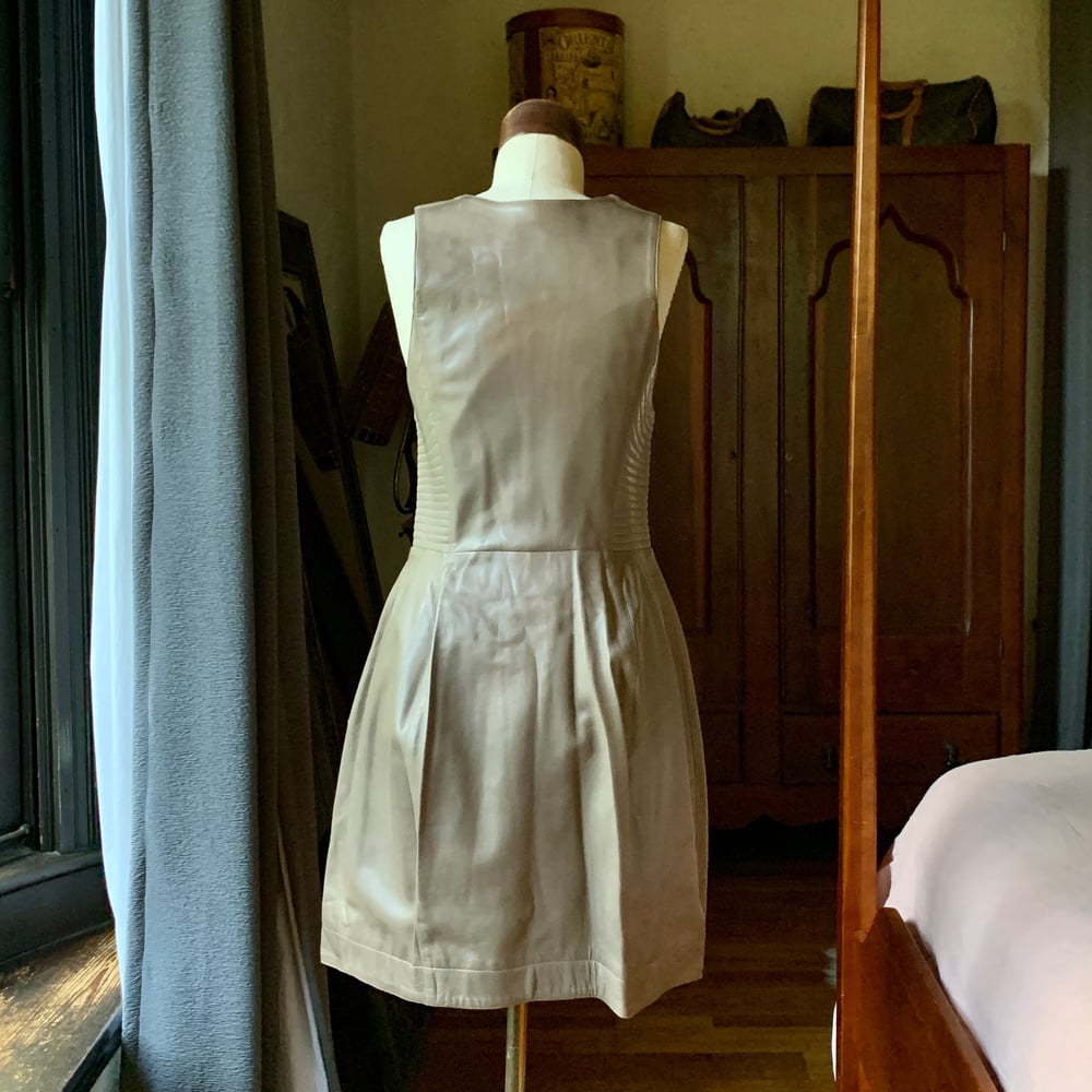 Claude Montana Lambskin Leather Dress Small
