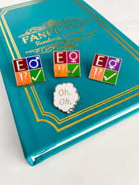 Image 2 of Fanfiction enamel pins