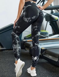 Image 1 of Black Swirl Leggings