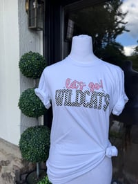 Image 2 of LET'S GO! Checkered Front & Back Tee (Wildcats, Eagles, Hawks, Indians)