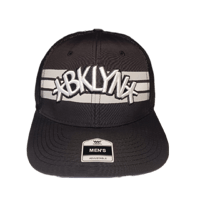 Image 2 of  Brooklyn Nets Hat Cap Mens Adjustable Snapback Trucker Black NBA Fan Favorite